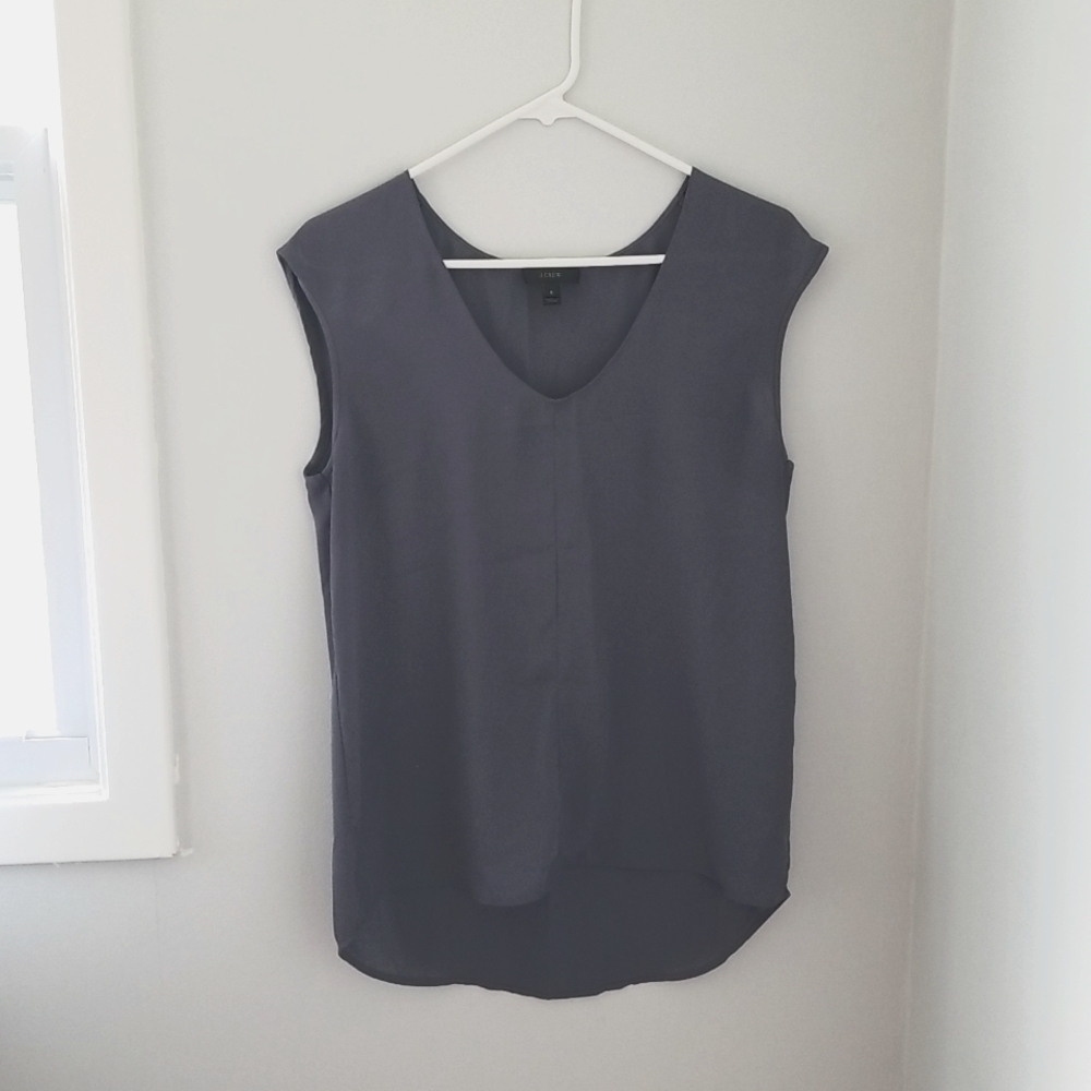 J Crew Grey Blouse Tank